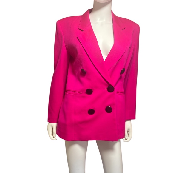 Lillie Rubin Exclusive Vintage Hot Pink Wool blazer - size 6 - Picture 1 of 3